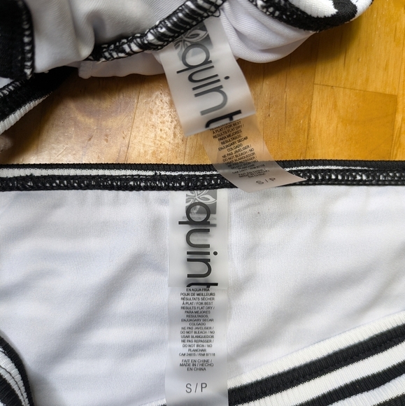 Quintsoul NWOT Striped Mid Rise Bottoms/Crossback Bralette Top Size Small - Picture 8 of 9